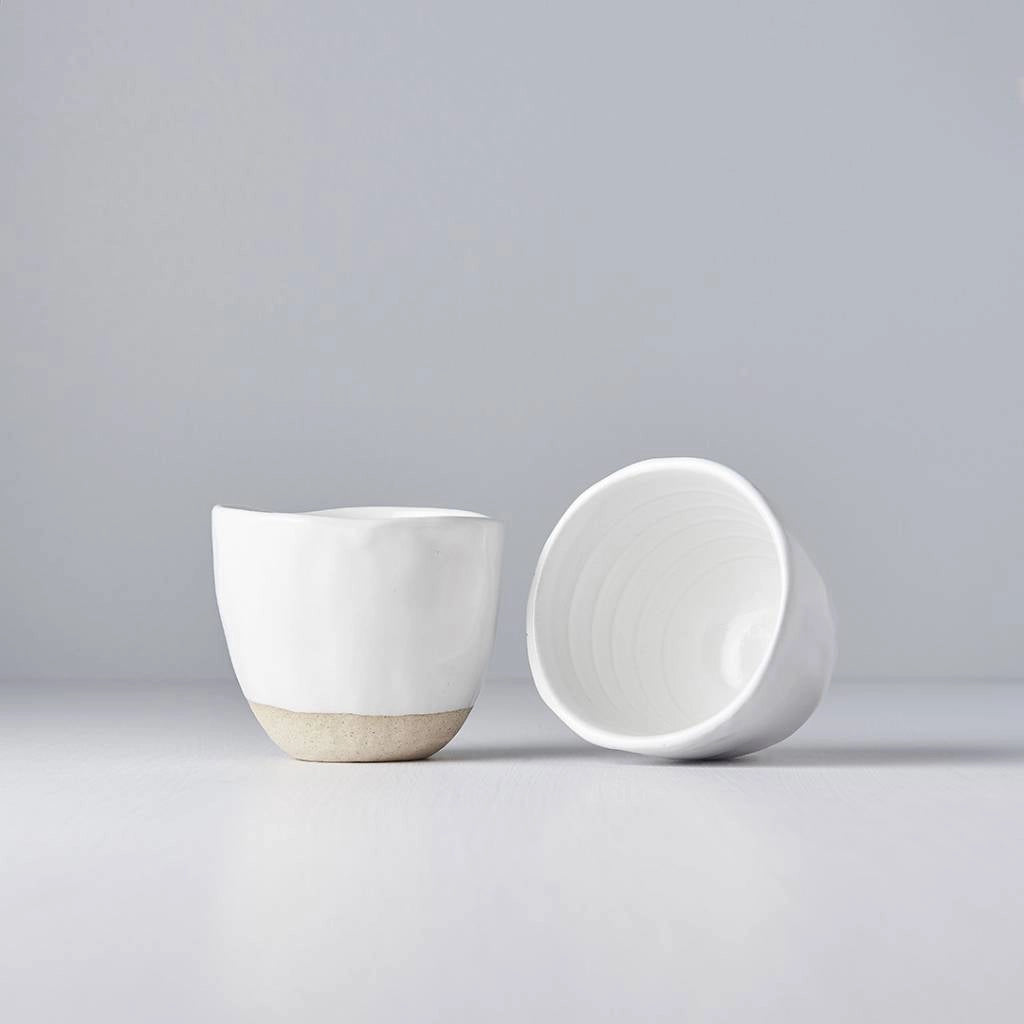 Lopsided Ceramic Mug - White (200ml)