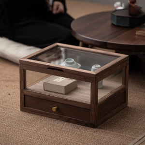 Tea Cabinet with Drawer (Walnut)
